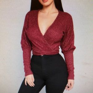 Fashion nova tie sweater
